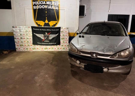 Apreensão de cigarros contrabandeados na MS-164 termina com fuga de suspeito