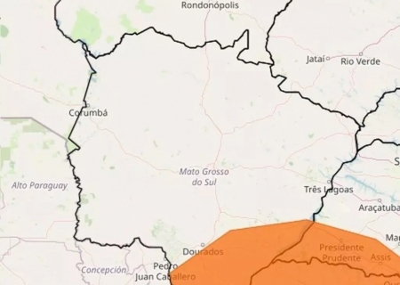 Alerta de tempestade coloca Nova Andradina e mais 32 cidades de MS em risco