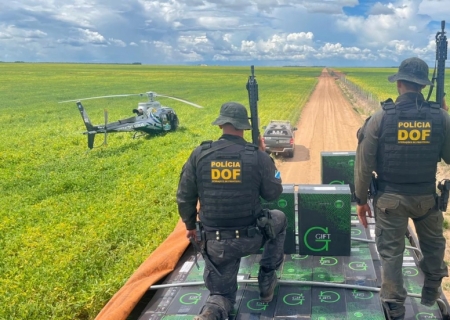 DOF apreende caminhão com 27,5 mil pacotes de cigarros contrabandeados em Campo Grande