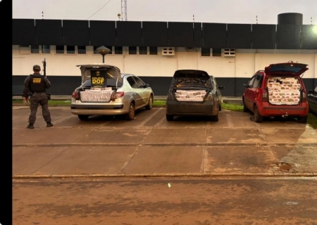 Comboio com cigarros e mercadorias do Paraguai é interceptado pelo DOF em Sidrolândia