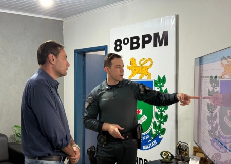 Prefeito visita 8º BPM e reforça parceria institucional pela segurança em Nova Andradina