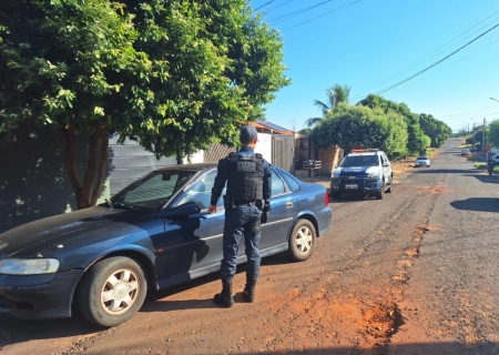 Polícia Militar recupera Vectra furtado ao lado da Cassems em Nova Andradina