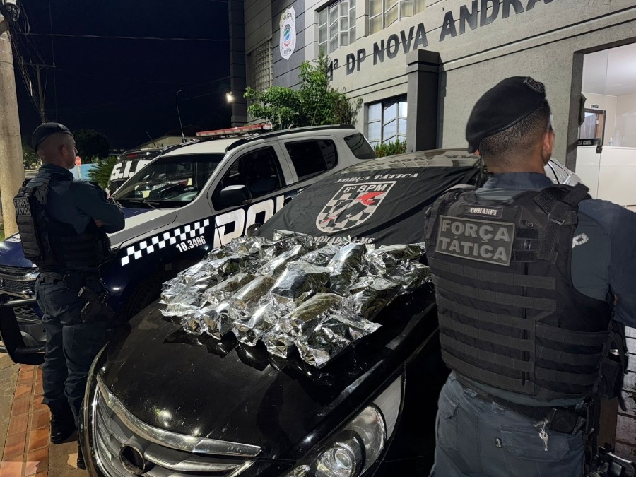 Força Tática e PRF apreendem 10,7 kg de skunk após perseguição em Nova Andradina