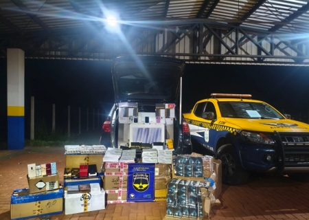 Carga de medicamentos e eletrônicos avaliada em quase R$ 500 mil é apreendida na MS-164