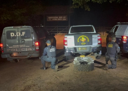 Ação conjunta em Camapuã apreende quase 30 quilos de cocaína que seguiam para Goiás