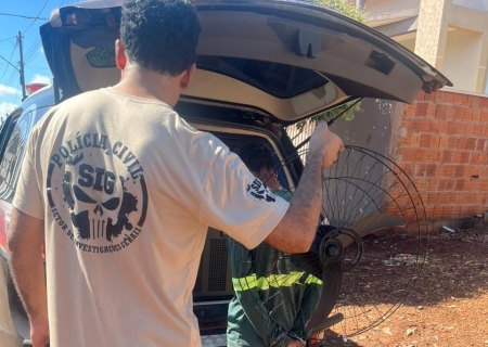 Homem é preso em flagrante por receptação de objeto furtado de creche em Fátima do Sul