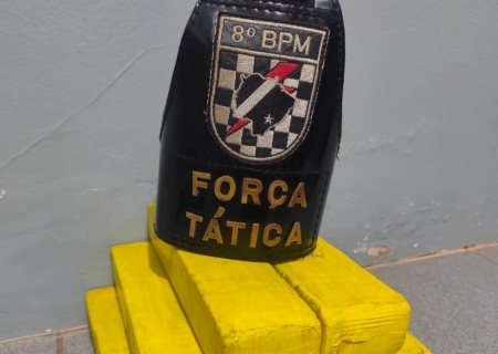 Passageiro de táxi é preso com tabletes de maconha após abordagem da Força Tática entre Nova Andradina e Batayporã