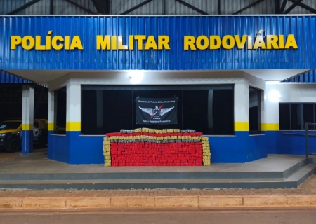 Polícia Militar Rodoviária apreende 867 kg de maconha após acompanhamento tático em Maracaju