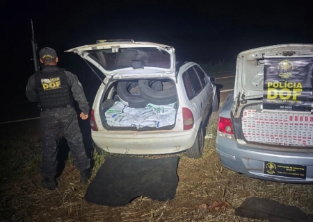 DOF apreende 300 kg de agrotóxicos e 1.500 pacotes de cigarros após perseguição em Ponta Porã