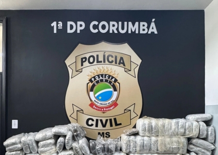 Polícia Civil apreende 210 kg de skunk e prende três por tráfico em Corumbá