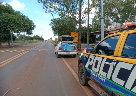 Carro com placas de Jateí é apreendido com mercadorias estrangeiras na MS-386
