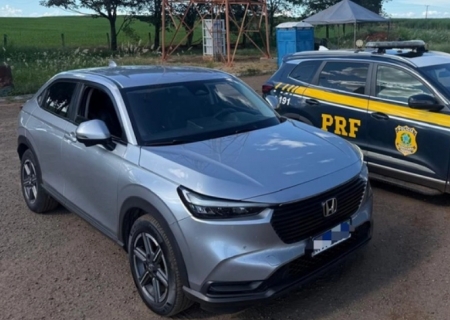 Automóvel roubado em São Paulo é recuperado pela PRF em Nova Alvorada do Sul