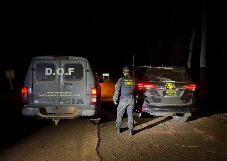 Automóvel furtado em Campo Grande é recuperado pelo DOF em Laguna Carapã