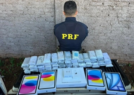 Polícia Rodoviária Federal apreende 144 celulares em Dourados