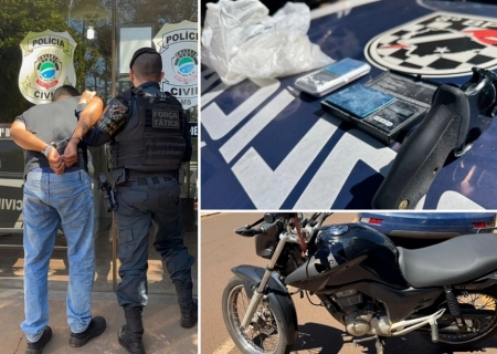 Dupla é presa com arma de fogo e mais de 200 gramas de cocaína em Nova Andradina