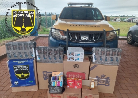Mercadorias estrangeiras são apreendidas durante fiscalização na MS-166 em Bonito