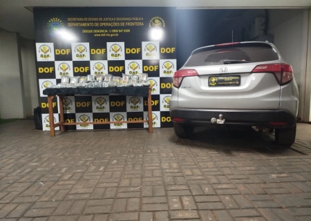 Homem com drogas avaliadas em R$ 400 mil é preso após tentativa de fuga em Dourados