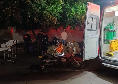 Motociclista fica ferido após queda em Nova Andradina