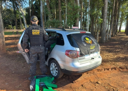 Veículo com quase 100 kg de maconha é apreendido pelo DOF na MS-156