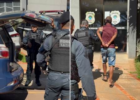 Força Tática cumpre mandado de prisão contra homem de 42 anos em Nova Andradina
