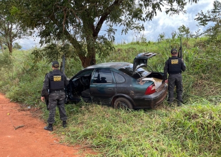 DOF apreende mais de 800 kg de maconha após perseguição em Ponta Porã