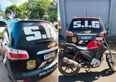SIG esclarece furto e recupera moto levada em Taquarussu