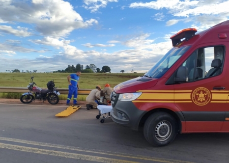 Motociclista fica ferido após queda na MS-473 em Nova Andradina
