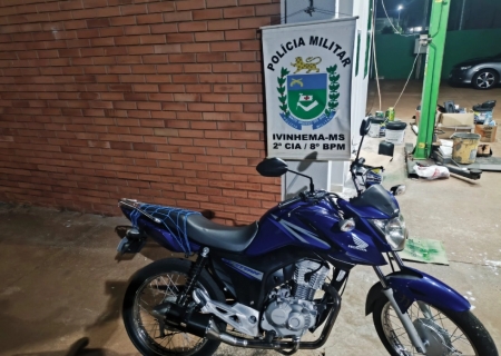 Adolescente é levado à delegacia após fugir da PM com moto irregular em Ivinhema