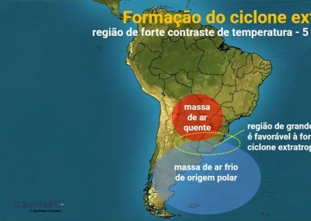Ciclone e frente fria colocam Mato Grosso do Sul em alerta para temporais