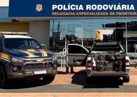 PRF apreende veículo roubado que seguia para Bataguassu com 750 kg de maconha
