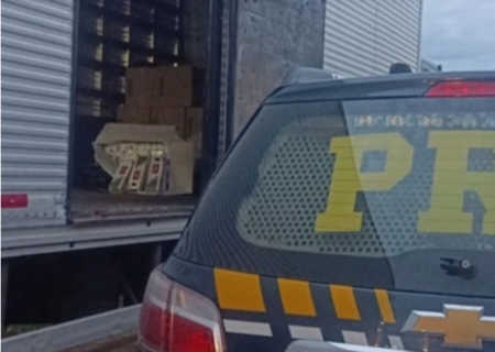 Caminhão com 20 mil maços de cigarros é apreendido pela PRF em Bataguassu