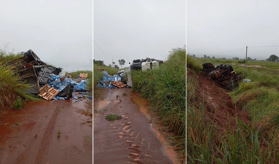 Mais de 380 caixas de cerveja furtadas de caminhão tombado na MS-276 são recuperadas em Batayporã