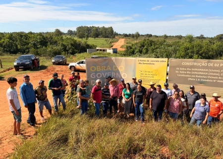 Famílias do Assentamento Teijin protestam por conclusão de pontes em Nova Andradina