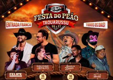 Festa do Peão de Taquarussu começa nesta quinta (14)