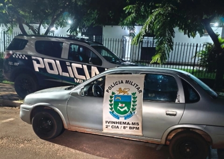 PM recupera carro furtado e prende suspeito em Ivinhema
