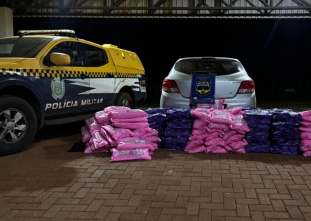 PMR apreende mercadorias estrangeiras e causa prejuízo de mais de R$ 62 mil ao crime na MS-162