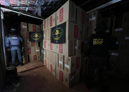 DOF encontra entreposto de cigarros contrabandeados em Mundo Novo