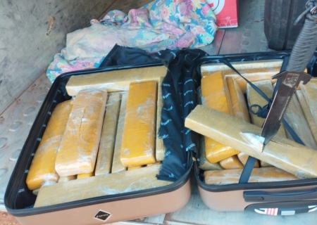 Jovem é preso com 31 quilos de maconha em ônibus na MS-164
