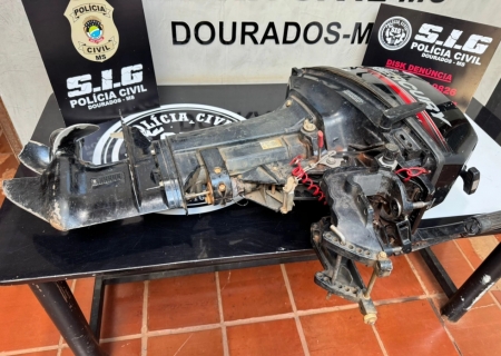 Polícia Civil prende homem por furto de motor de barco em Dourados