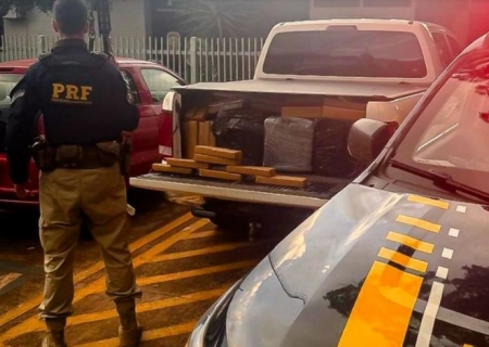 Caminhonete carregada com maconha é apreendida pela PRF em Dourados