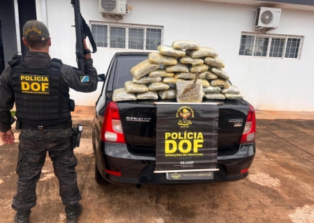 Homem é preso pelo DOF com 22 kg de skunk em Santa Rita do Pardo