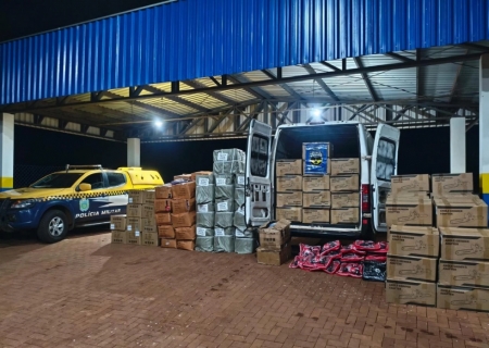 Polícia Militar Rodoviária apreende carga de mercadorias estrangeiras avaliada em quase R$ 180 mil em Maracaju