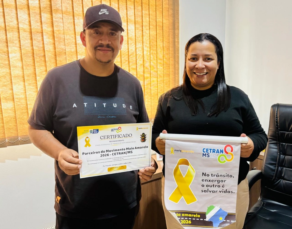 Batayporã recebe reconhecimento estadual por engajamento no Maio Amarelo 2026