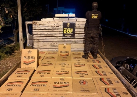 DOF apreende 1,6 mil pacotes de cigarros na MS-480