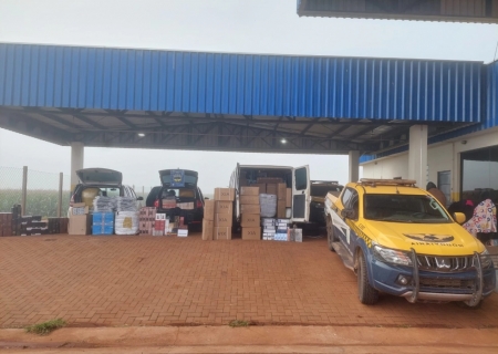 PMR apreende mercadorias estrangeiras avaliadas em R$ 320 mil na MS-166