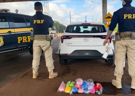 PRF encontra haxixe e medicamento ilegal em tanque de combustível de carro em Ponta Porã
