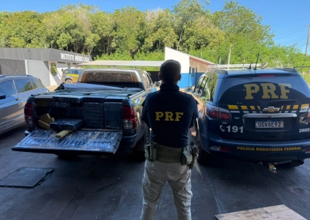 Caminhonete furtada no Rio de Janeiro é apreendida com mais de 1,5 t de maconha em MS