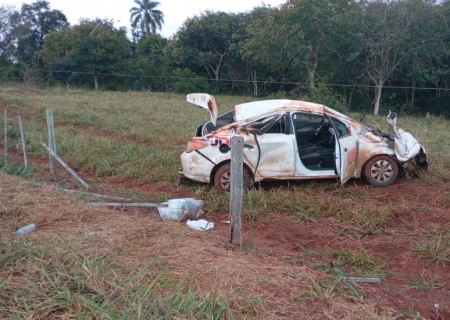 Acidente deixa três feridos sendo dois graves na MS-395