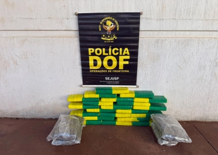 Passageiro de ônibus é preso com drogas em Maracaju