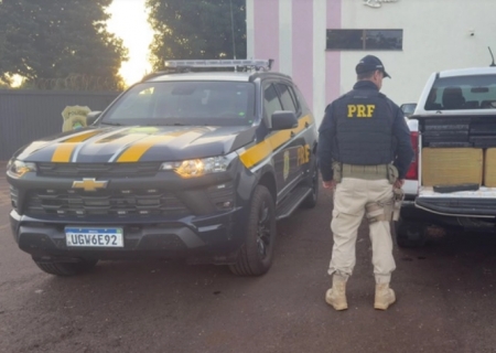 Caminhonete com mais de 800 kg de maconha é apreendida pela PRF em Maracaju